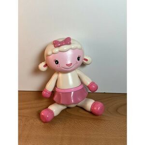 Just Play Disney's Lambie From Doc McStuffins Plastic Cake Topper Toy 4.75”